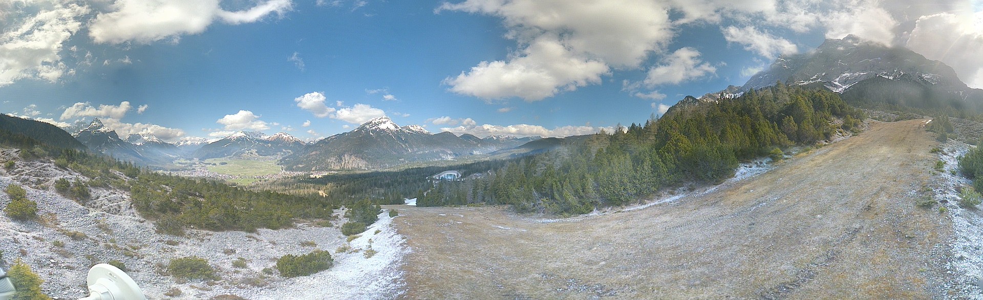 Archiv Foto Webcam Weißlähnabfahrt, Skigebiet Ehrwald