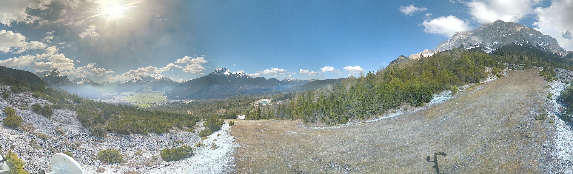 Archiv Foto Webcam Weißlähnabfahrt, Skigebiet Ehrwald