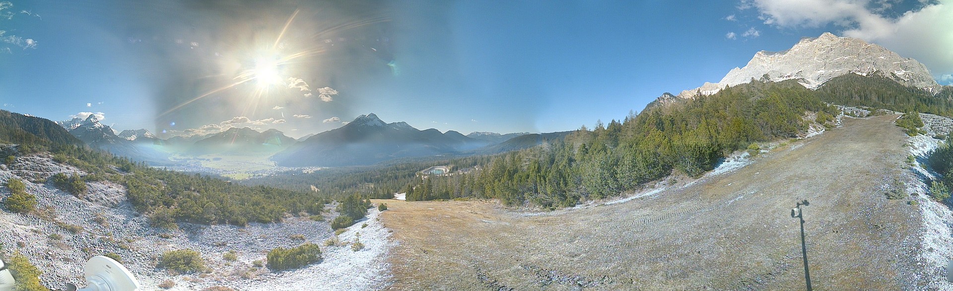 Archiv Foto Webcam Weißlähnabfahrt, Skigebiet Ehrwald