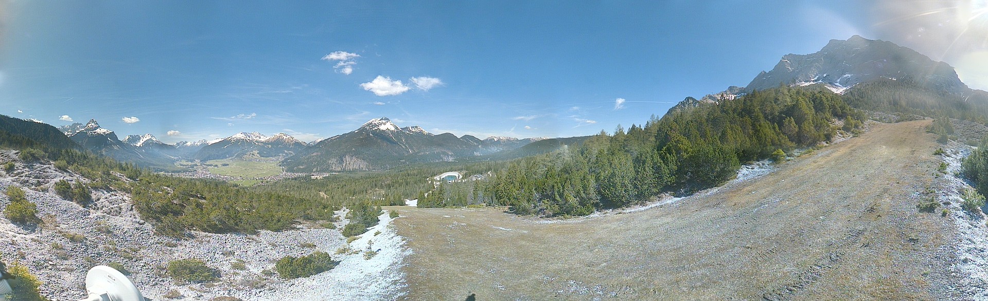 Archiv Foto Webcam Weißlähnabfahrt, Skigebiet Ehrwald