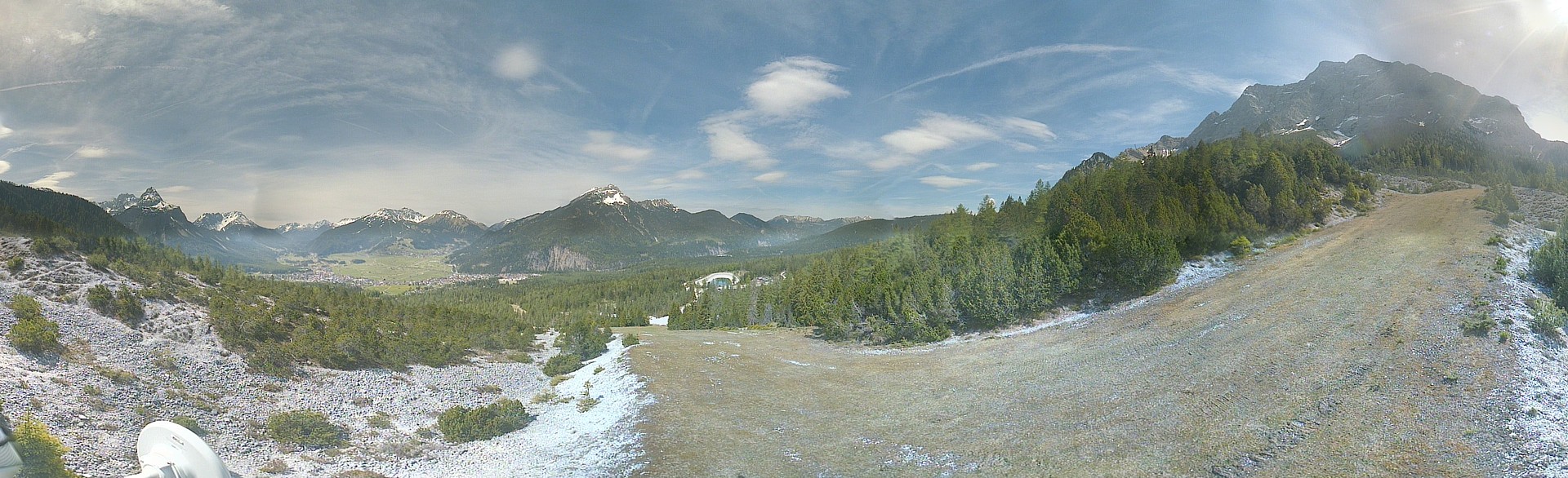Archiv Foto Webcam Weißlähnabfahrt, Skigebiet Ehrwald