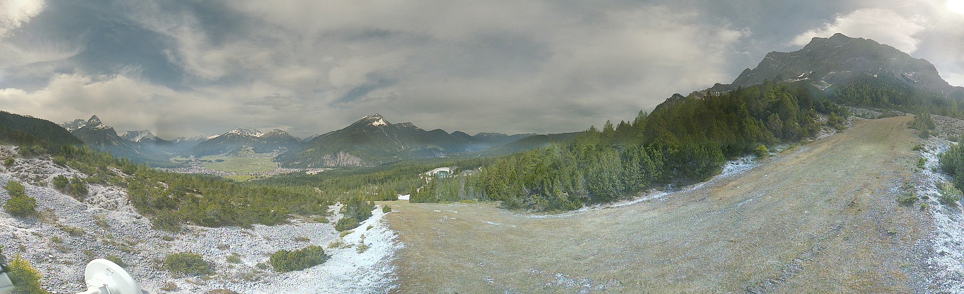 Archiv Foto Webcam Weißlähnabfahrt, Skigebiet Ehrwald