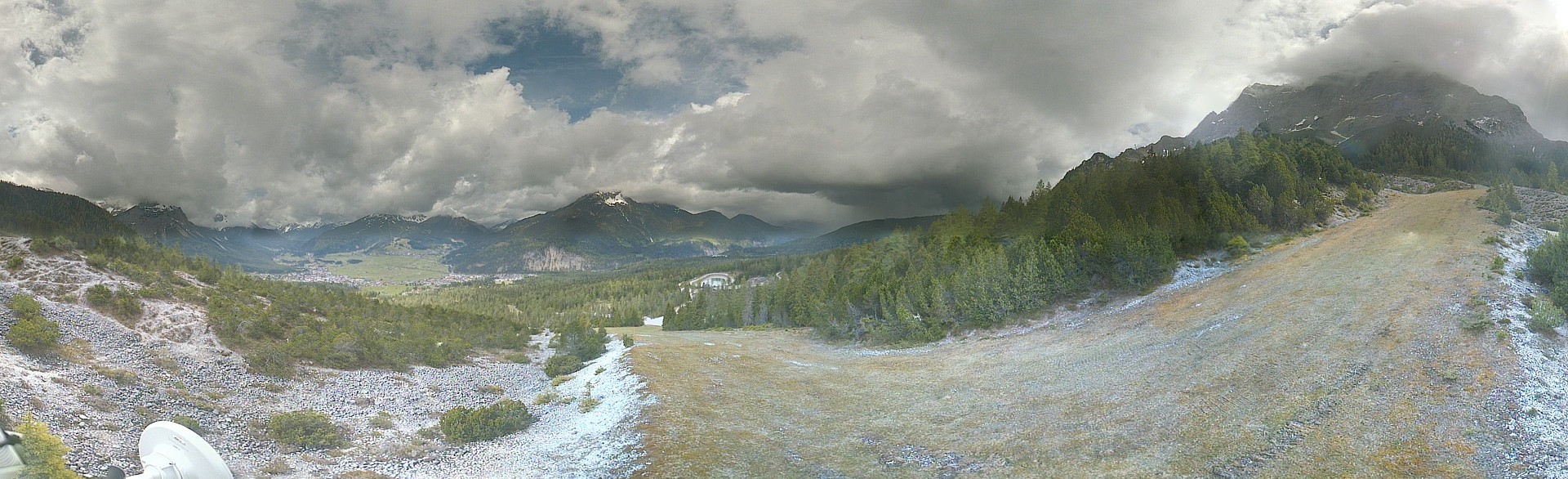 Archiv Foto Webcam Weißlähnabfahrt, Skigebiet Ehrwald