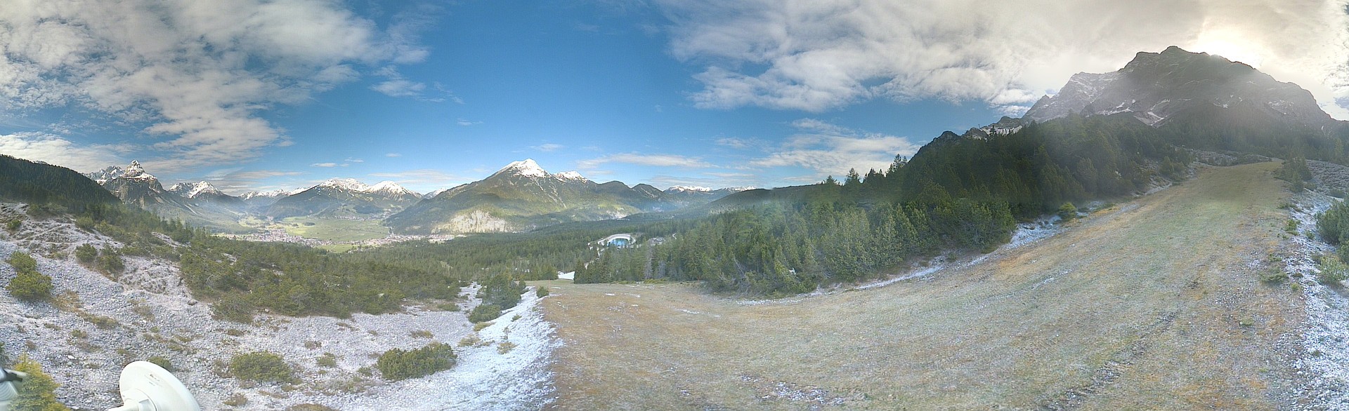 Archiv Foto Webcam Weißlähnabfahrt, Skigebiet Ehrwald