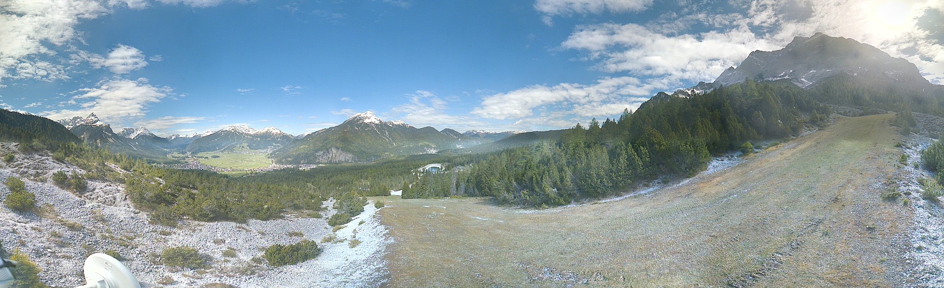 Archiv Foto Webcam Weißlähnabfahrt, Skigebiet Ehrwald