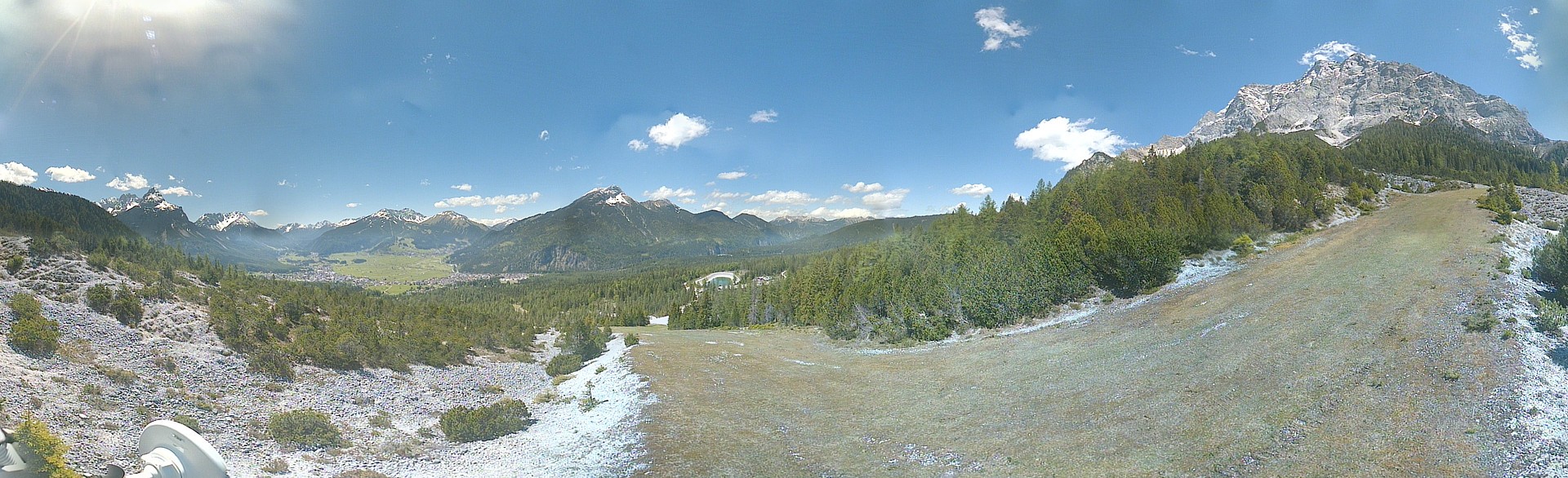 Archiv Foto Webcam Weißlähnabfahrt, Skigebiet Ehrwald