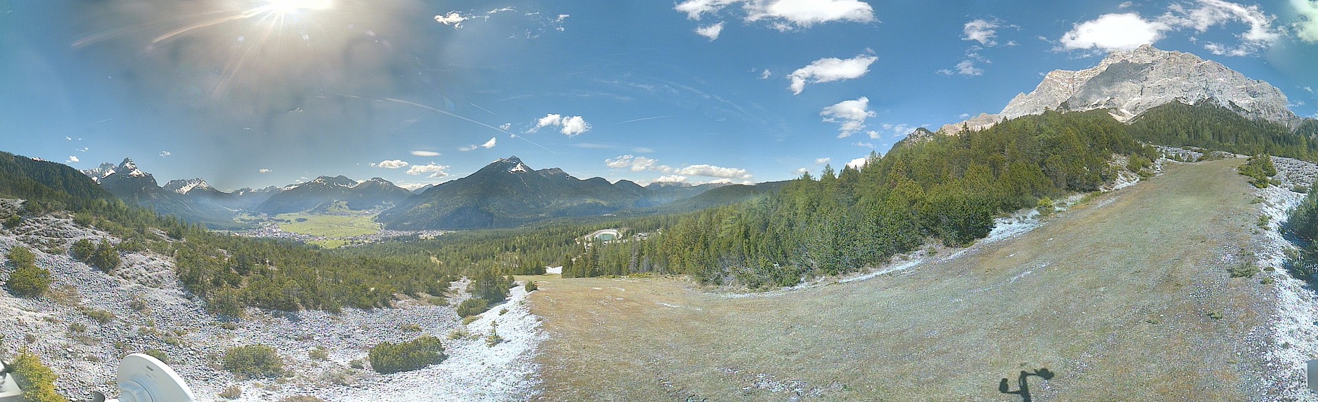 Archiv Foto Webcam Weißlähnabfahrt, Skigebiet Ehrwald