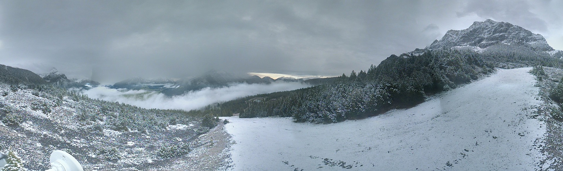 Archiv Foto Webcam Weißlähnabfahrt, Skigebiet Ehrwald