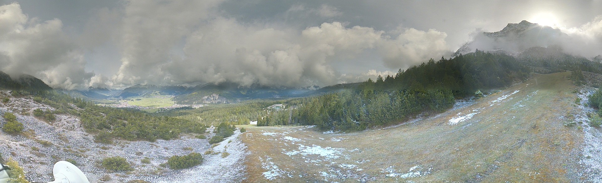 Archiv Foto Webcam Weißlähnabfahrt, Skigebiet Ehrwald