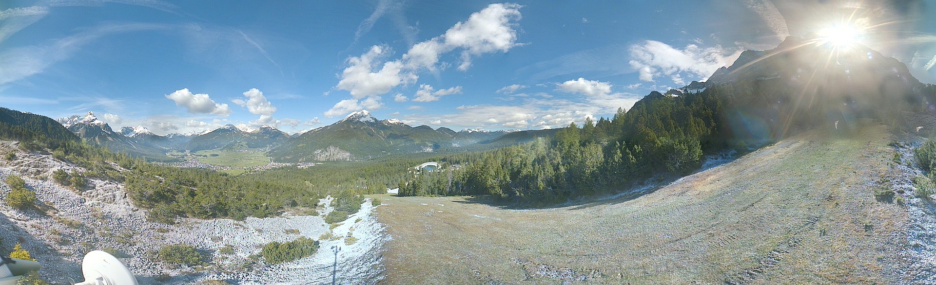 Archiv Foto Webcam Weißlähnabfahrt, Skigebiet Ehrwald