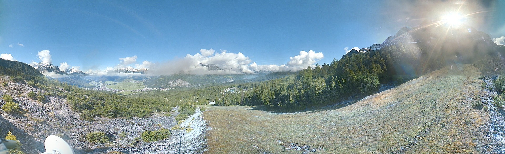 Archiv Foto Webcam Weißlähnabfahrt, Skigebiet Ehrwald