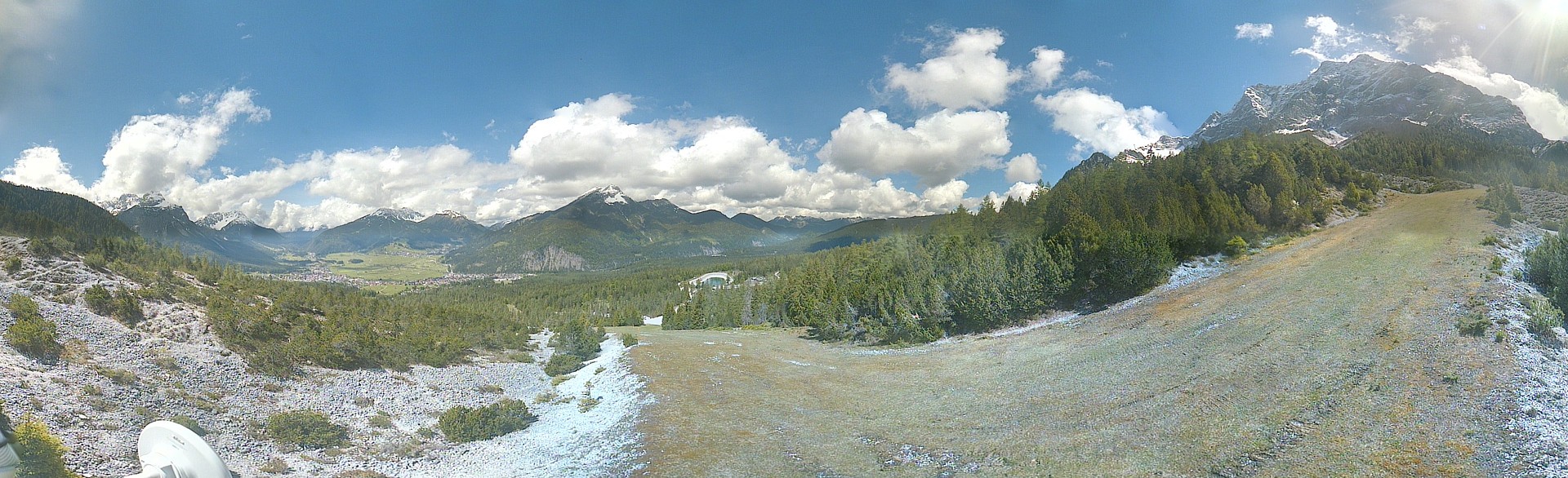 Archiv Foto Webcam Weißlähnabfahrt, Skigebiet Ehrwald
