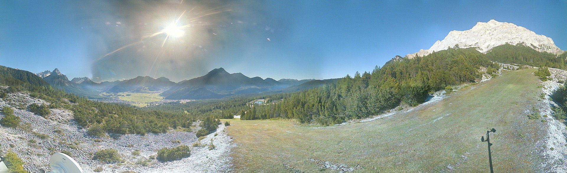 Archiv Foto Webcam Weißlähnabfahrt, Skigebiet Ehrwald