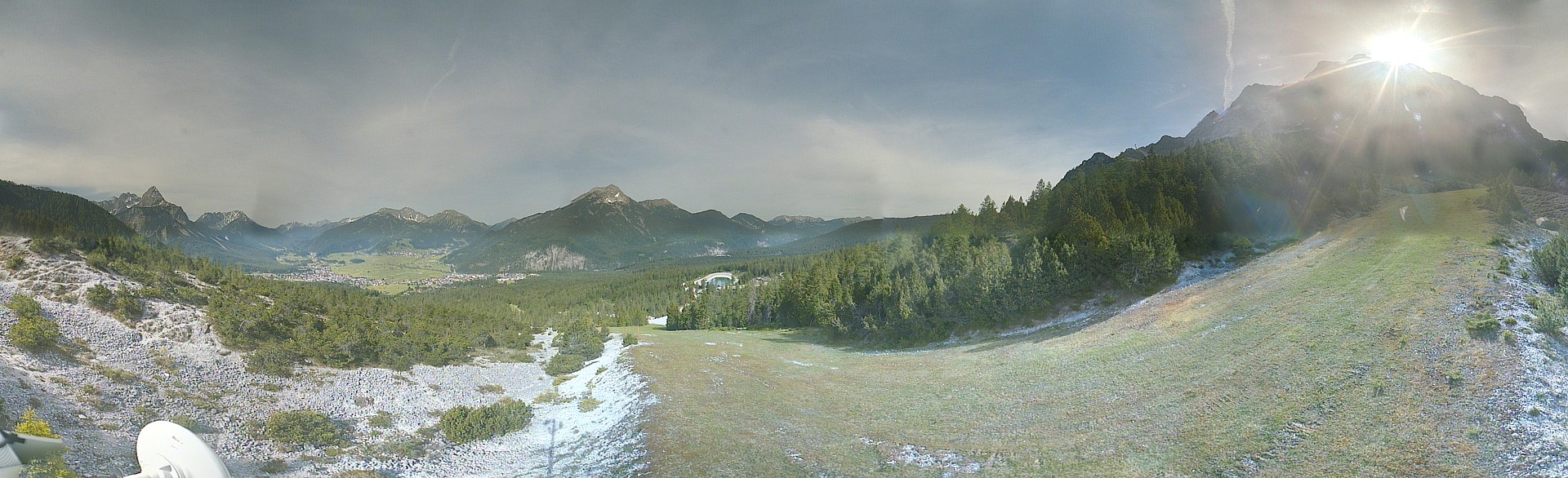 Archiv Foto Webcam Weißlähnabfahrt, Skigebiet Ehrwald