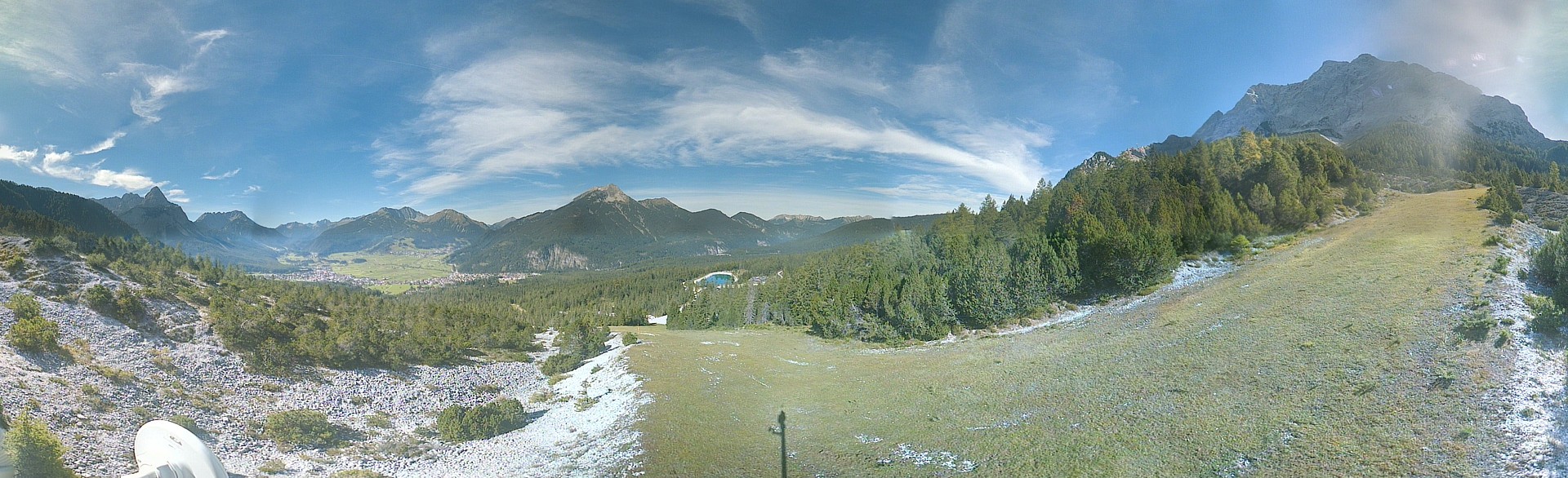 Archiv Foto Webcam Weißlähnabfahrt, Skigebiet Ehrwald