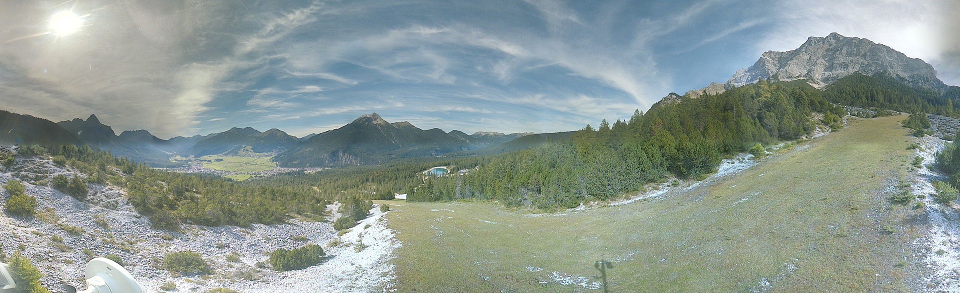 Archiv Foto Webcam Weißlähnabfahrt, Skigebiet Ehrwald