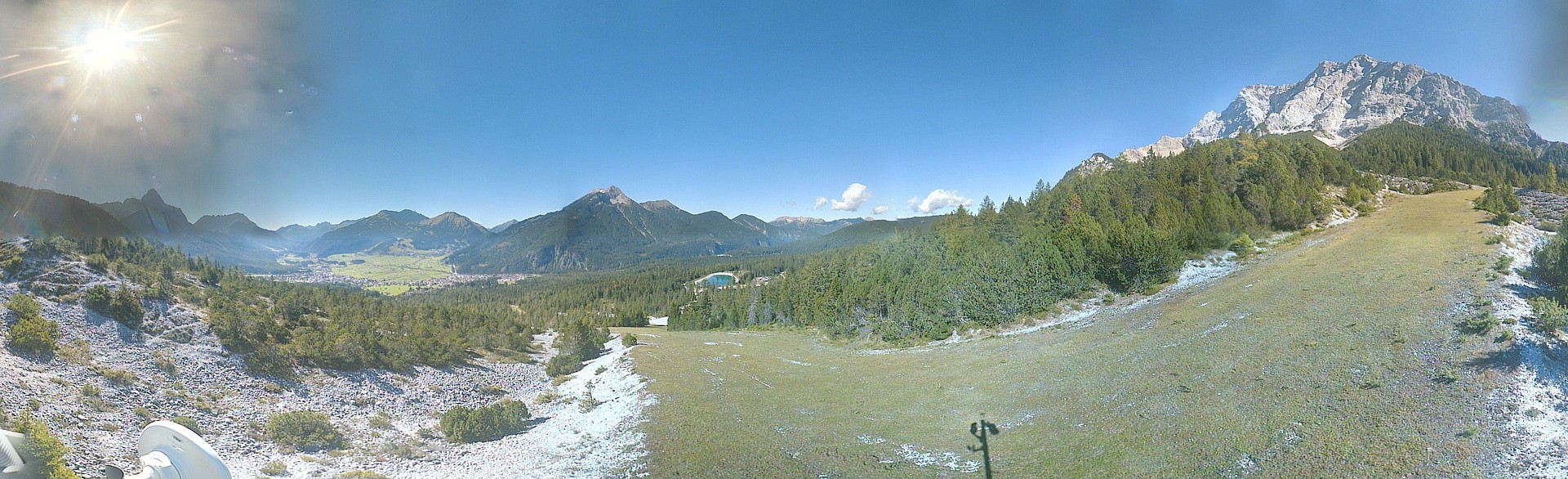 Archiv Foto Webcam Weißlähnabfahrt, Skigebiet Ehrwald