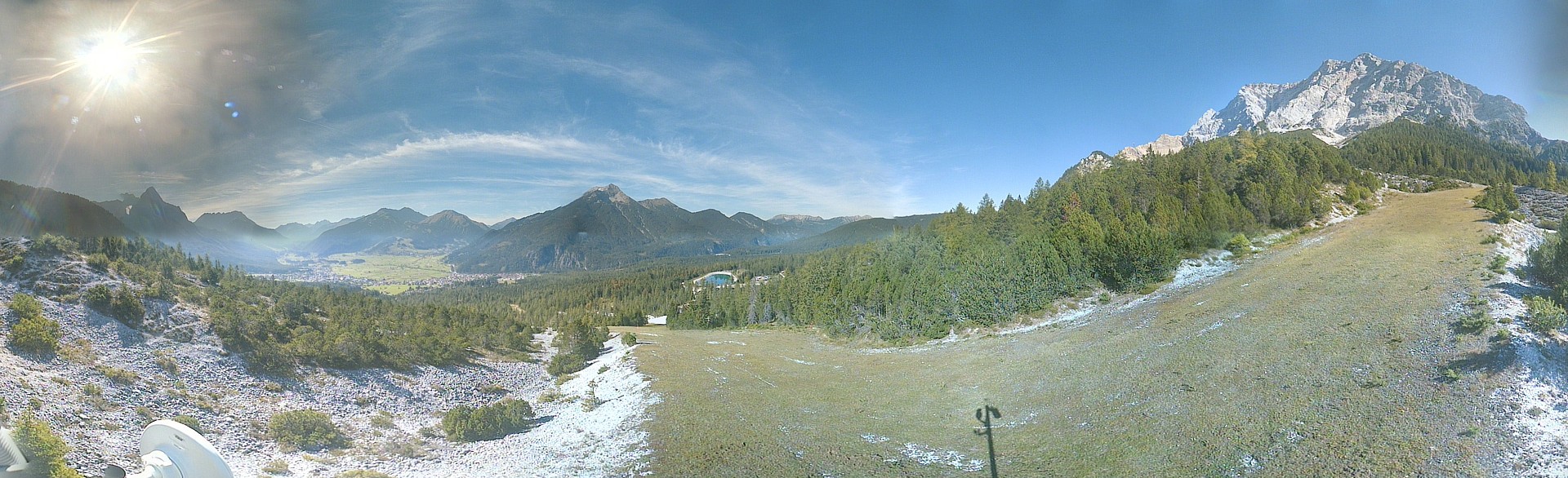 Archiv Foto Webcam Weißlähnabfahrt, Skigebiet Ehrwald