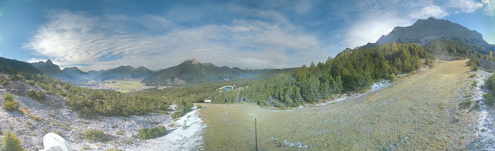 Archiv Foto Webcam Weißlähnabfahrt, Skigebiet Ehrwald