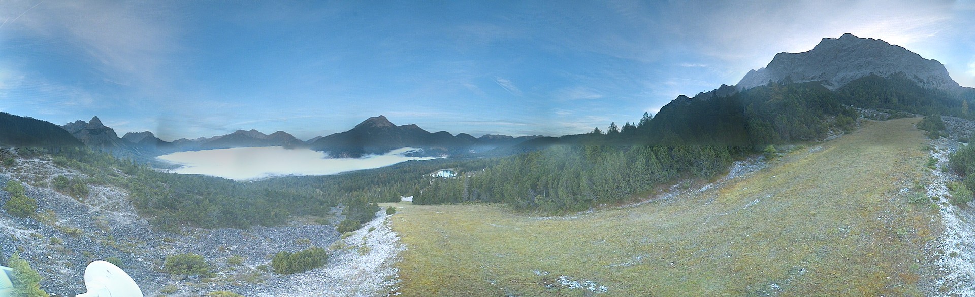 Archiv Foto Webcam Weißlähnabfahrt, Skigebiet Ehrwald