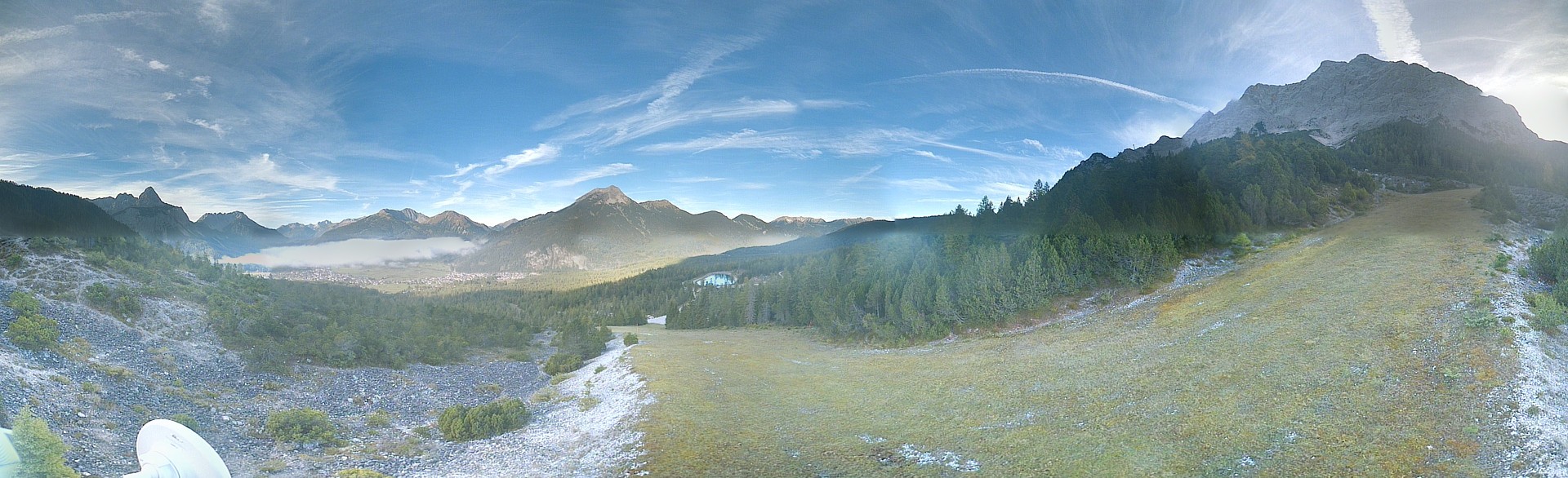 Archiv Foto Webcam Weißlähnabfahrt, Skigebiet Ehrwald