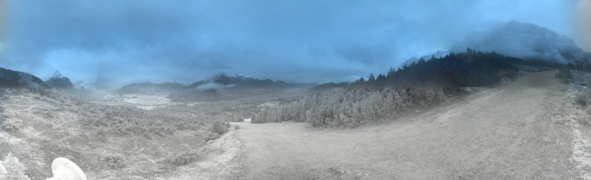 Archiv Foto Webcam Weißlähnabfahrt, Skigebiet Ehrwald