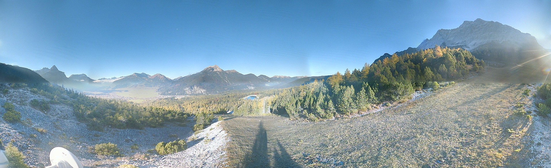 Archiv Foto Webcam Weißlähnabfahrt, Skigebiet Ehrwald