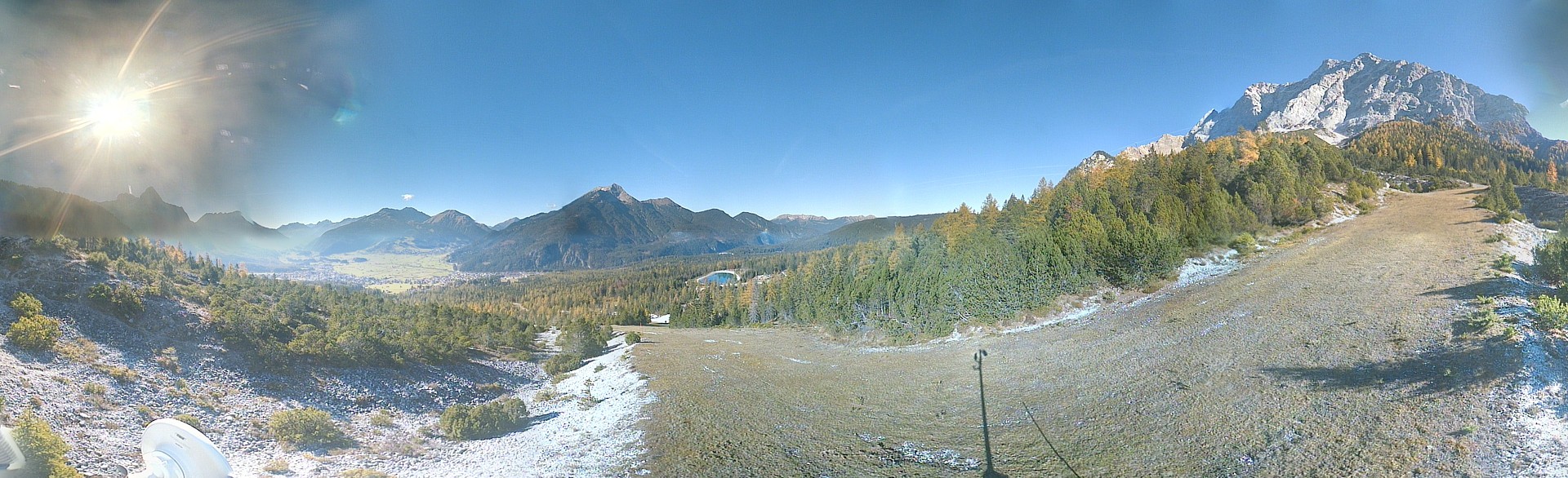 Archiv Foto Webcam Weißlähnabfahrt, Skigebiet Ehrwald