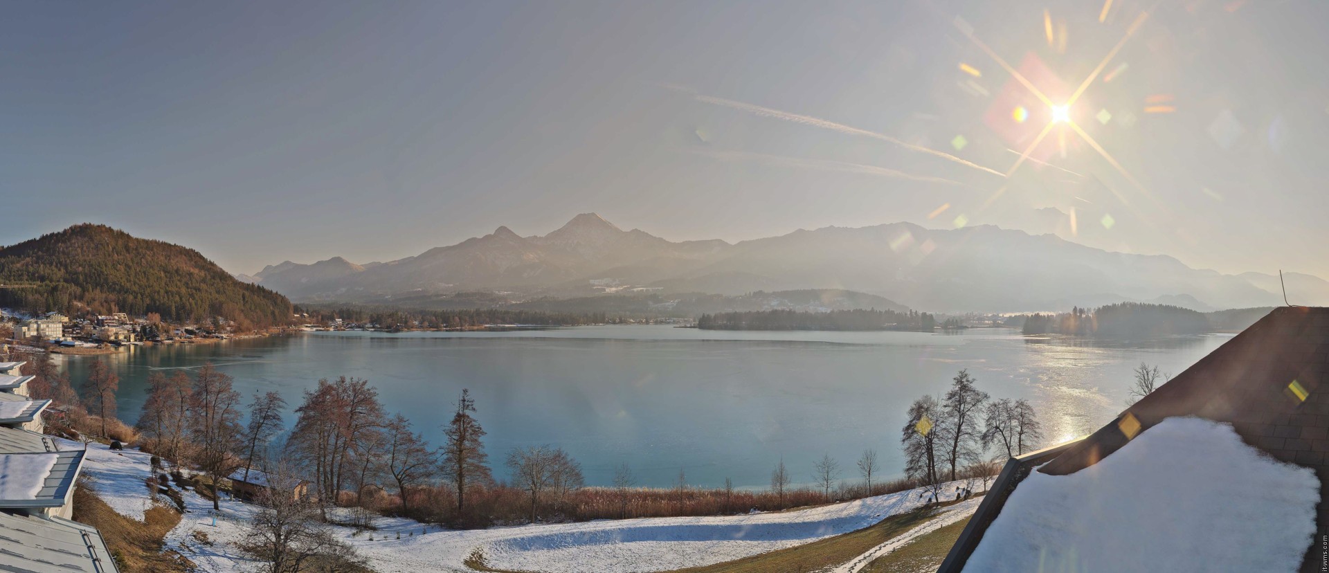 Archived image Webcam Faaker See lake, view direction south