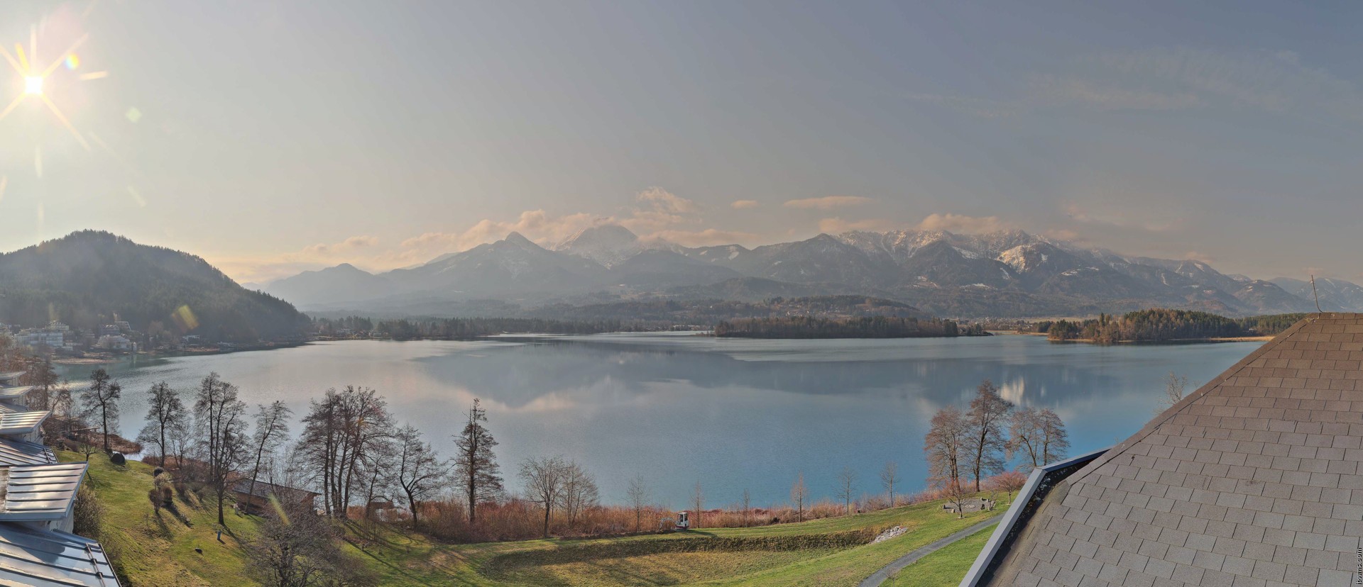 Archived image Webcam Faaker See lake, view direction south