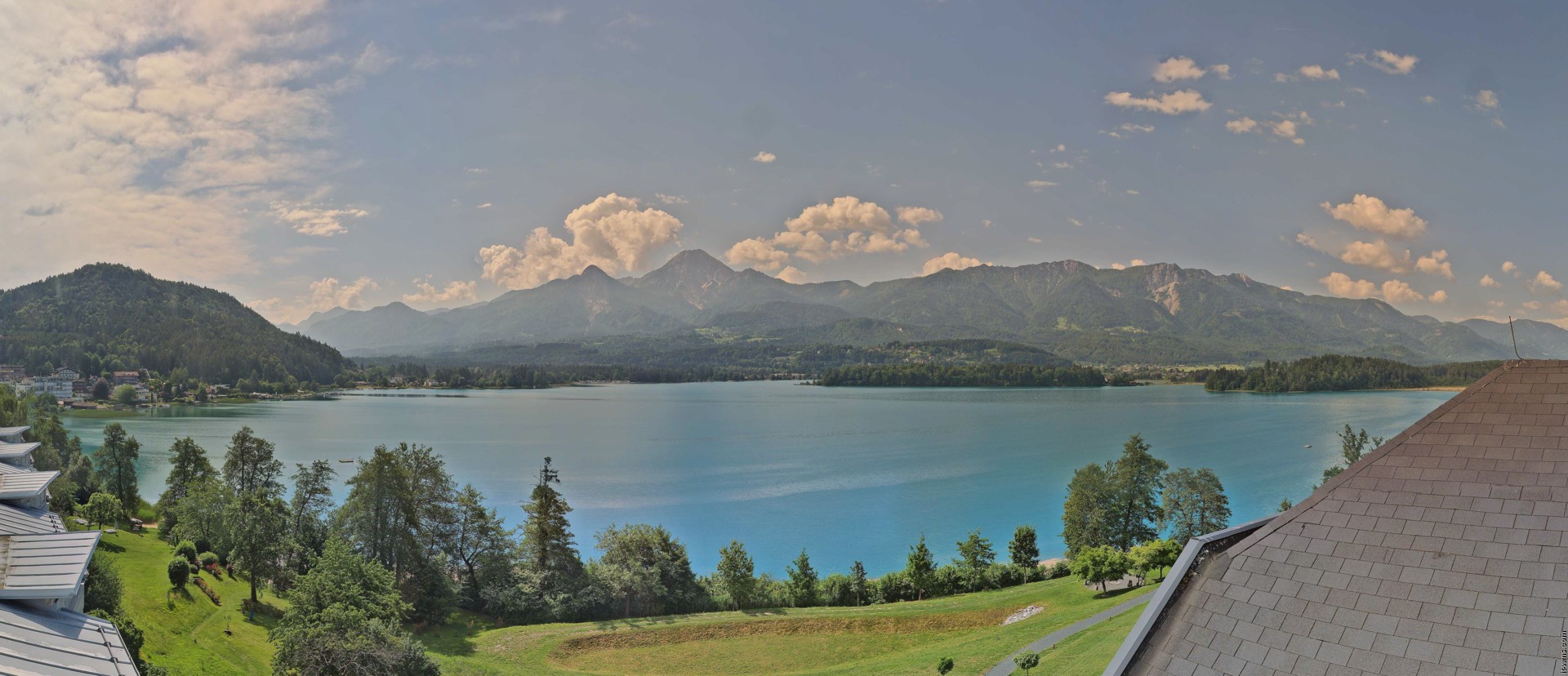 Archived image Webcam Faaker See lake, view direction south