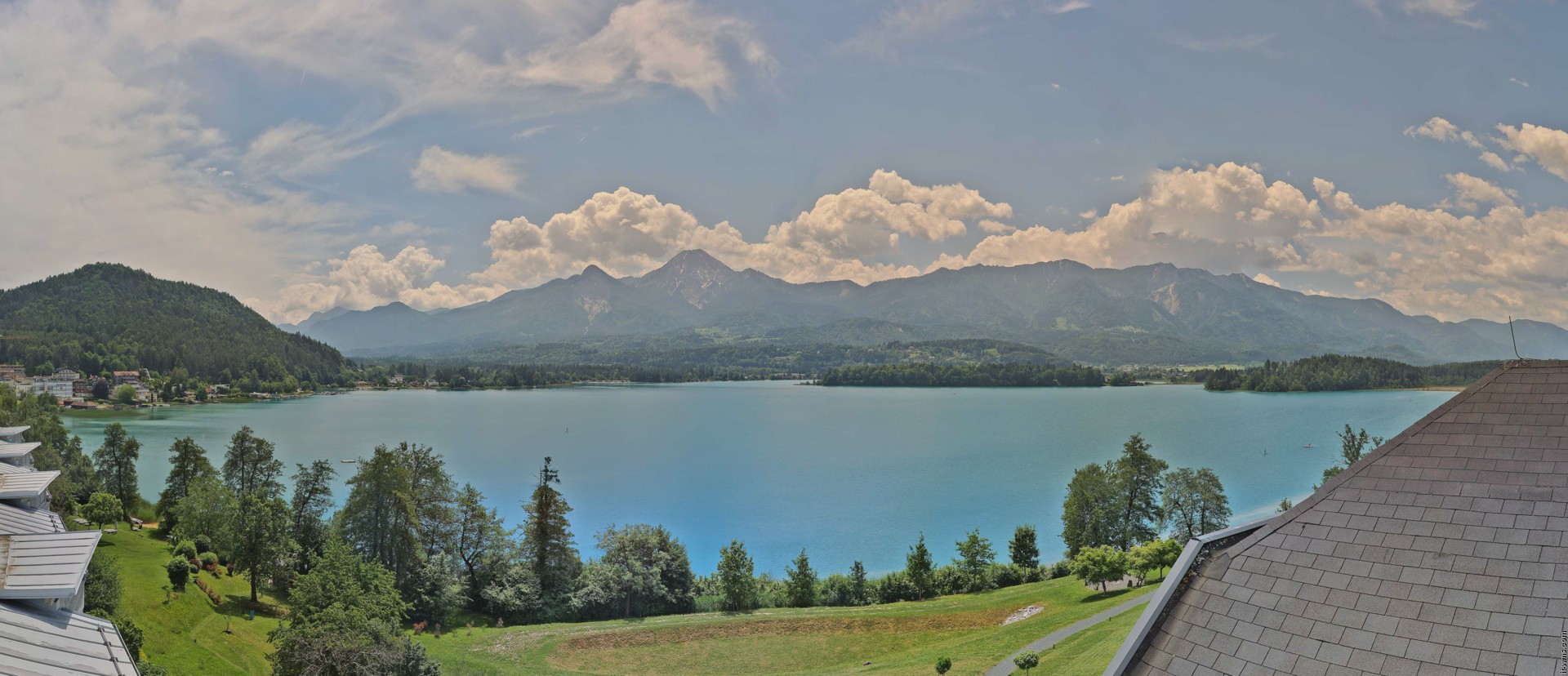 Archived image Webcam Faaker See lake, view direction south