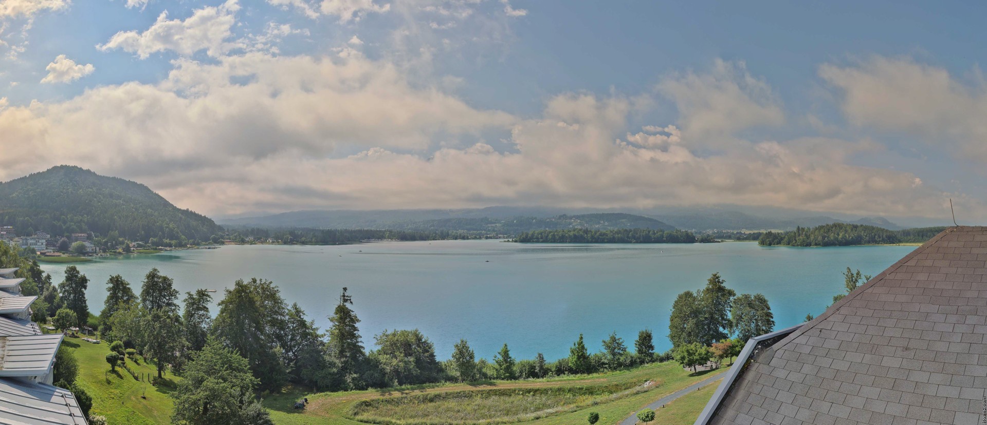 Archived image Webcam Faaker See lake, view direction south