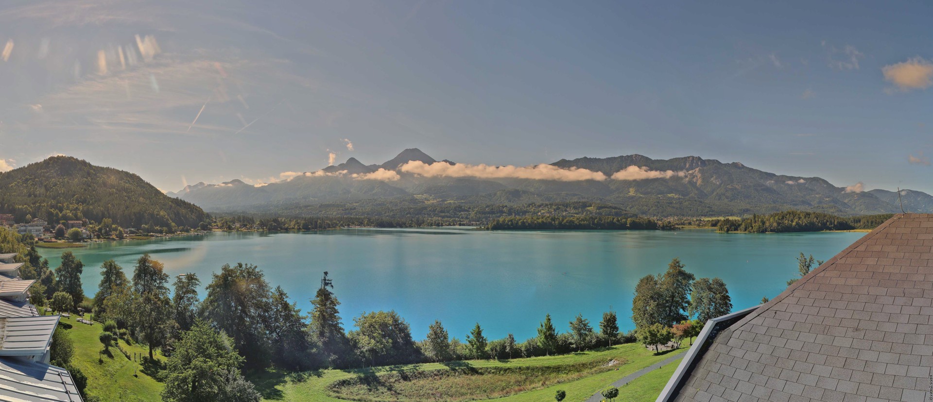 Archived image Webcam Faaker See lake, view direction south