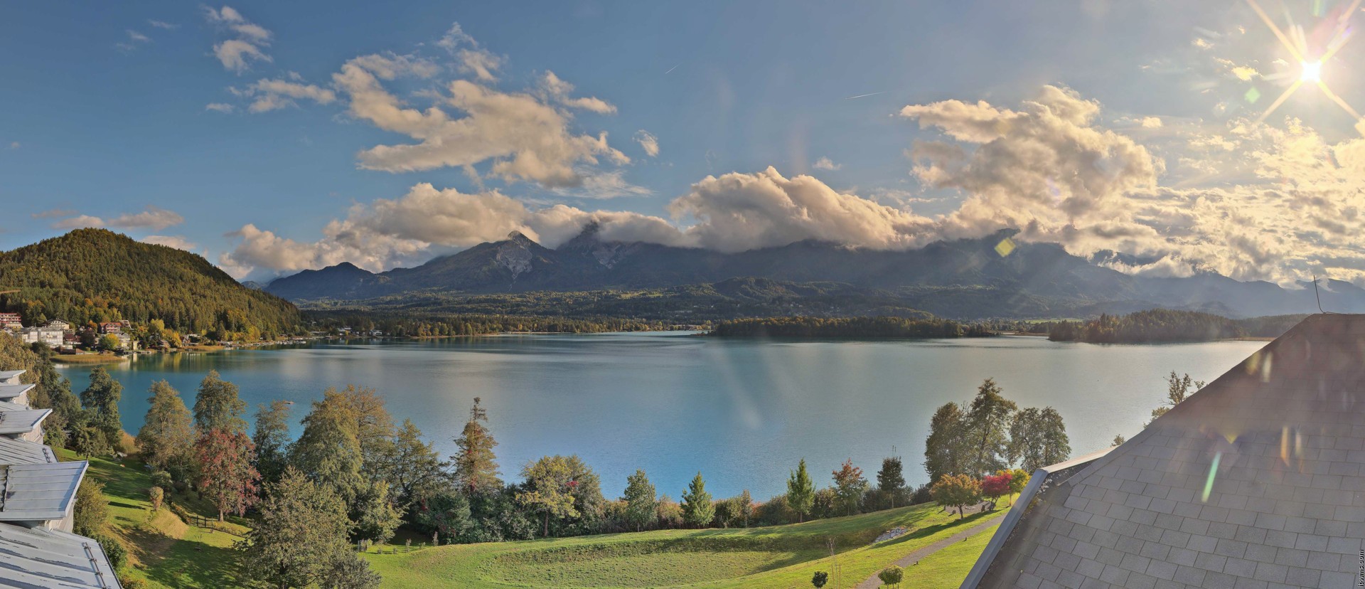 Archived image Webcam Faaker See lake, view direction south