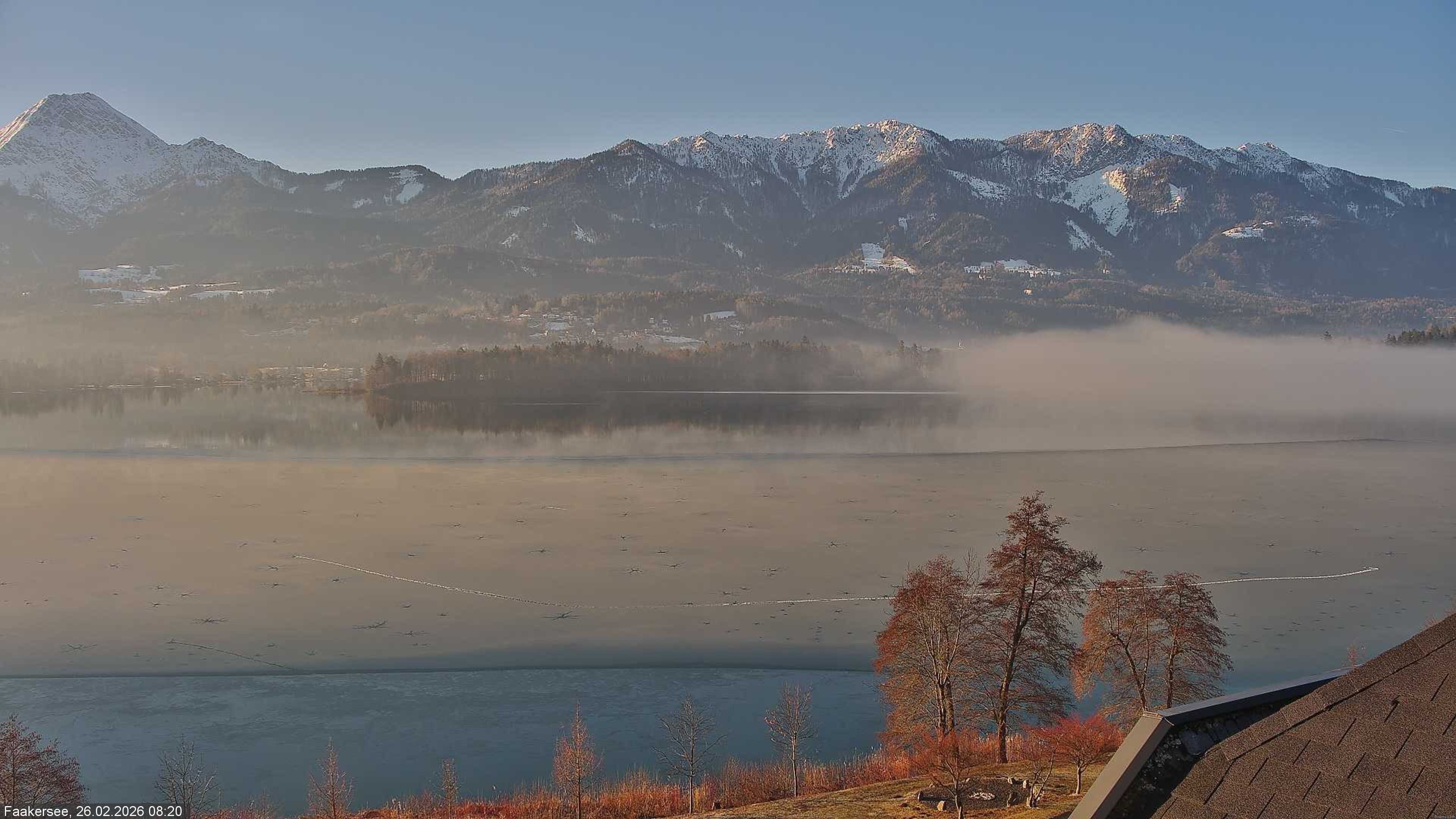 Archived image Webcam Faaker See lake, near Villach