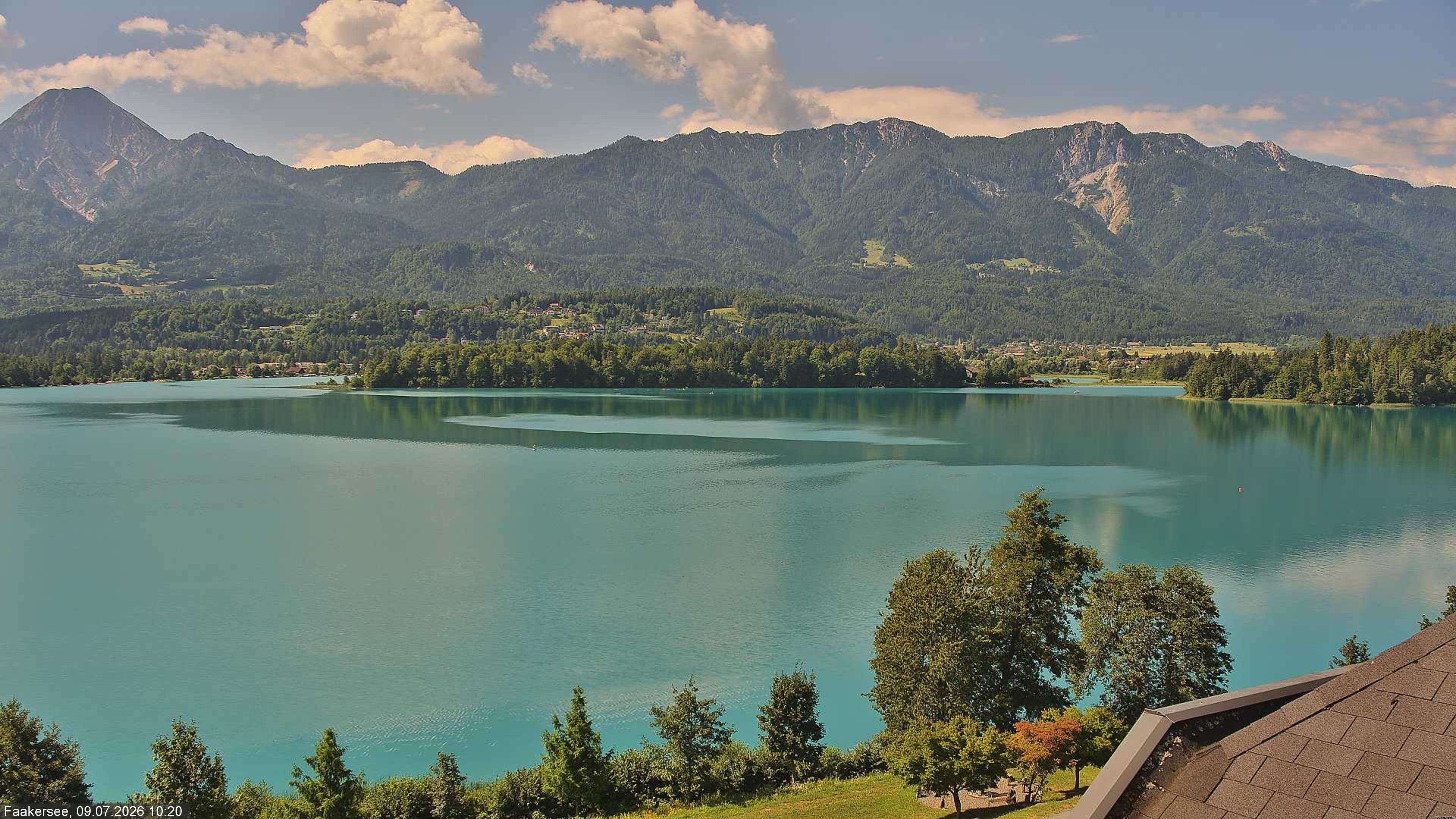 Archived image Webcam Faaker See lake, near Villach