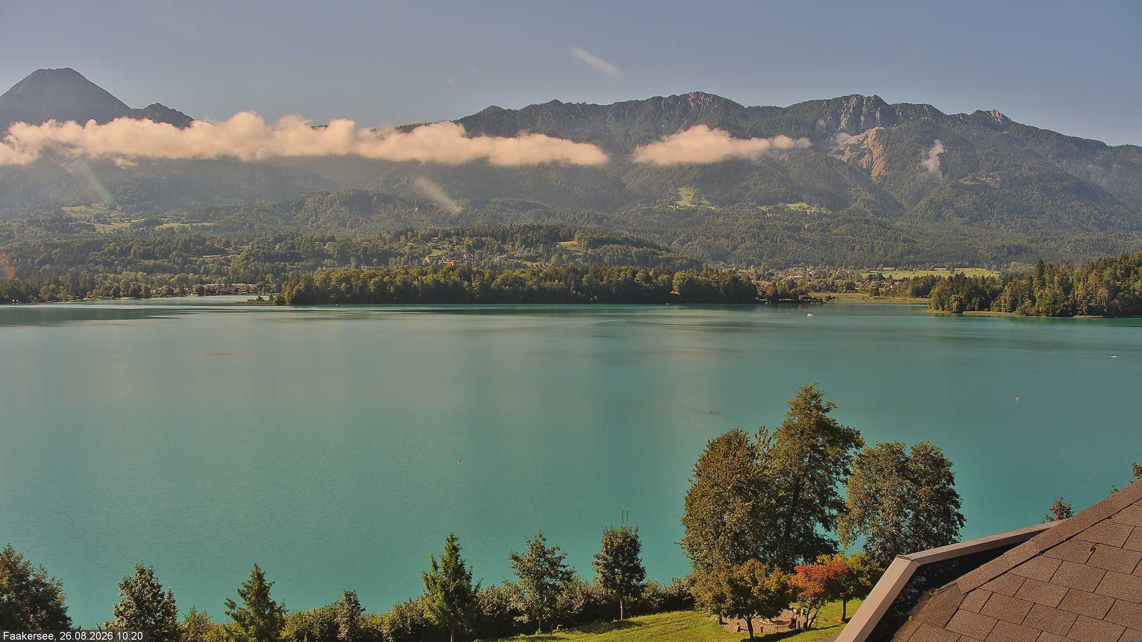 Archived image Webcam Faaker See lake, near Villach
