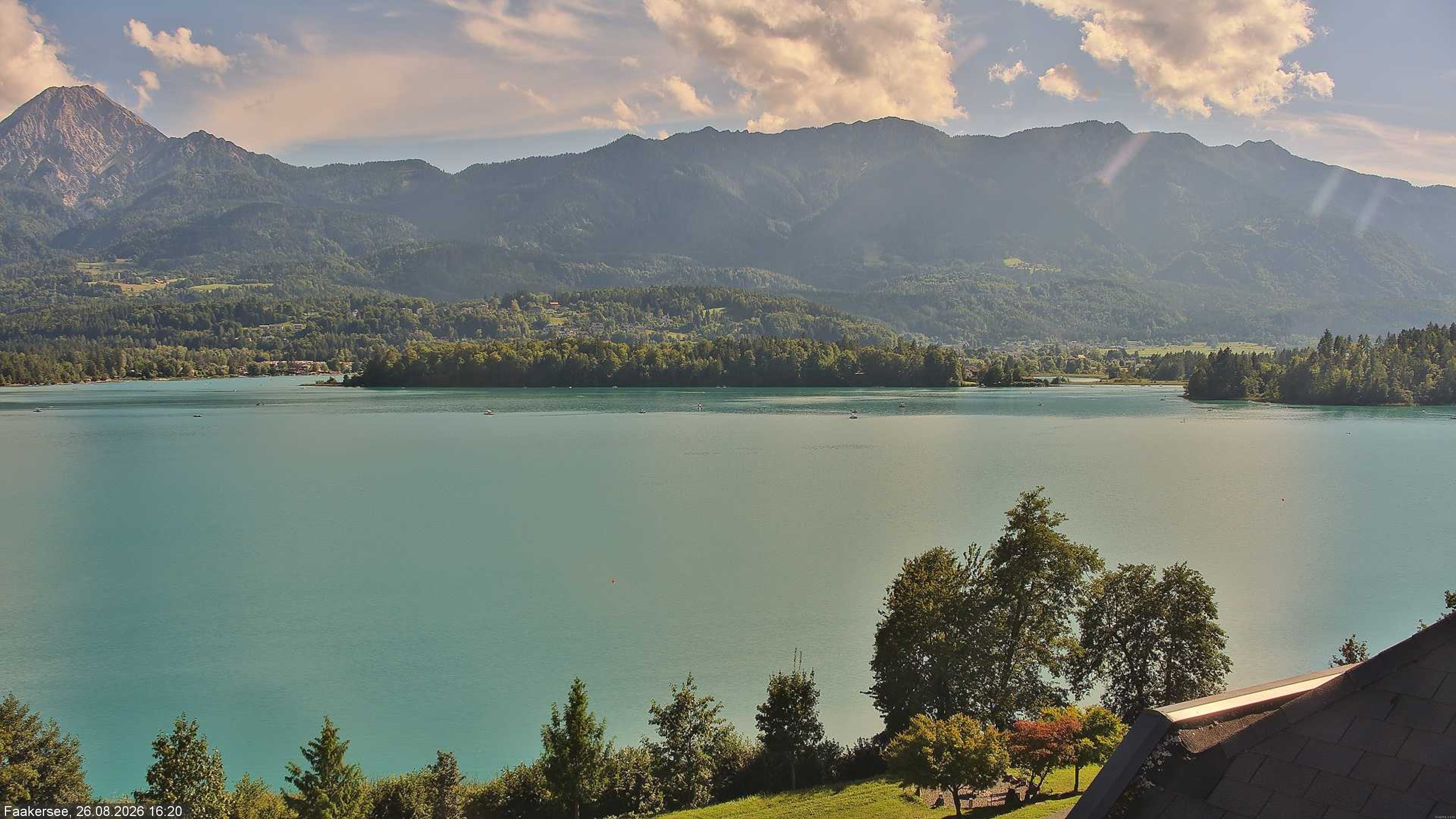 Archived image Webcam Faaker See lake, near Villach