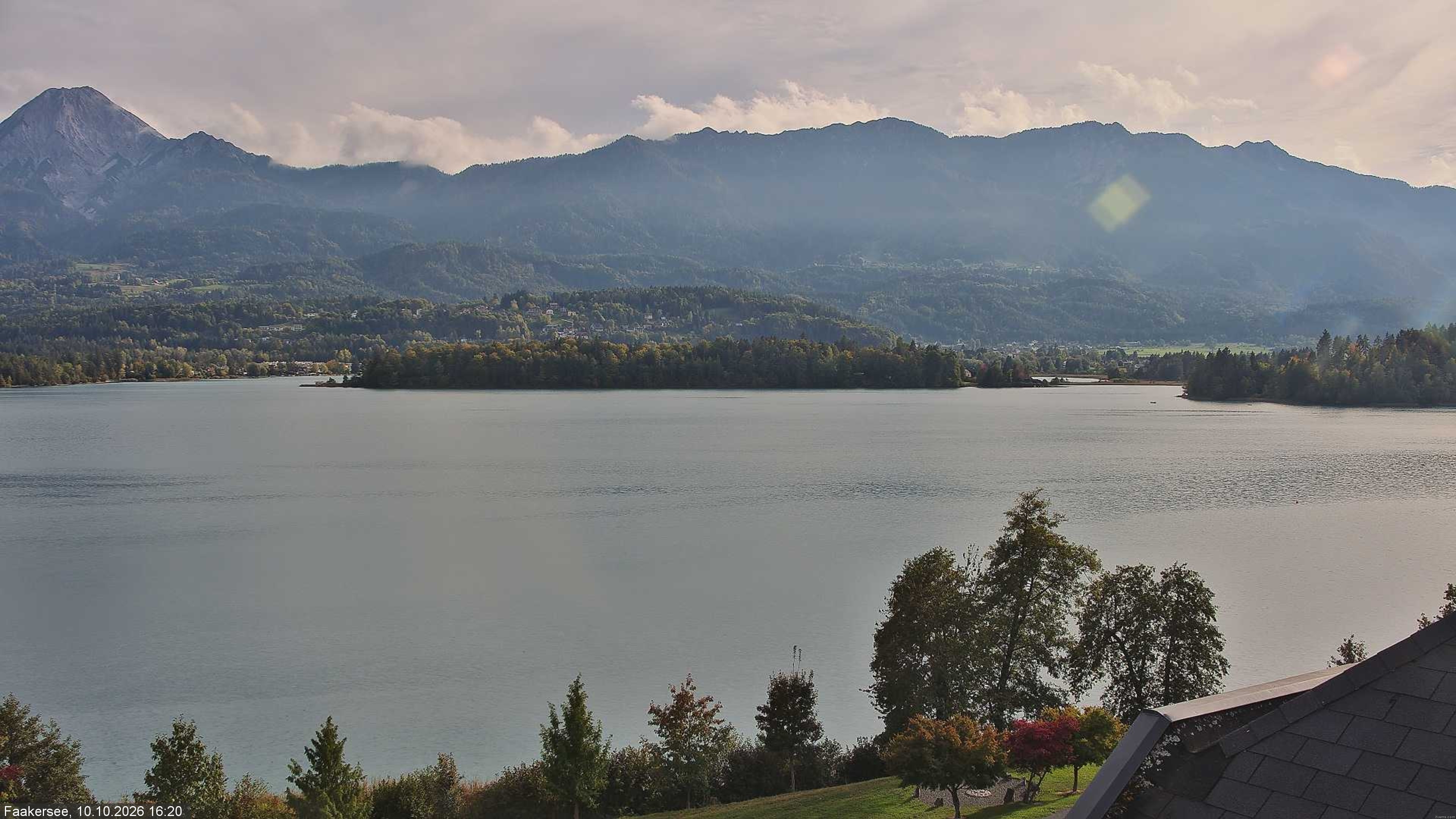 Archived image Webcam Faaker See lake, near Villach