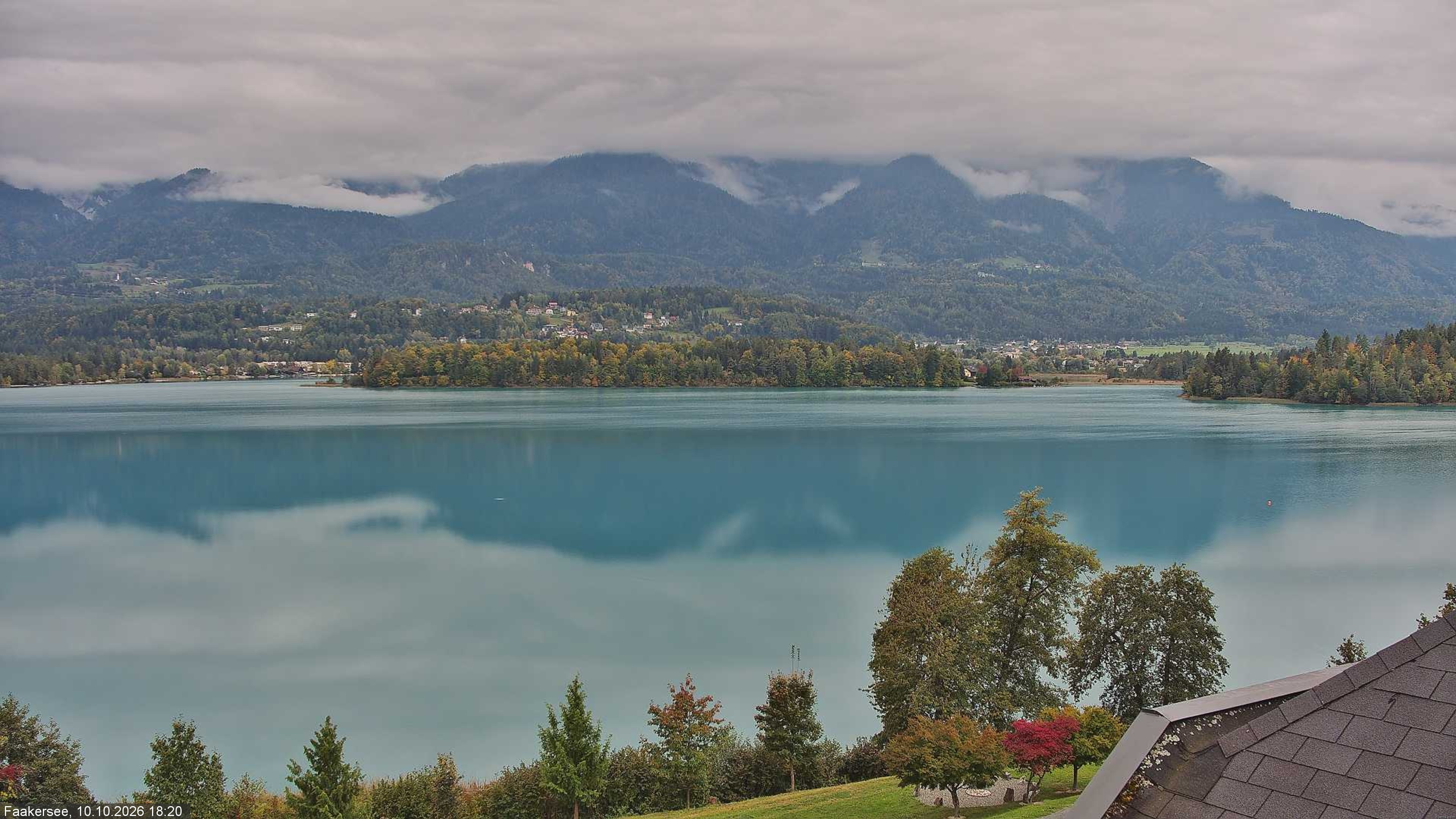 Archived image Webcam Faaker See lake, near Villach