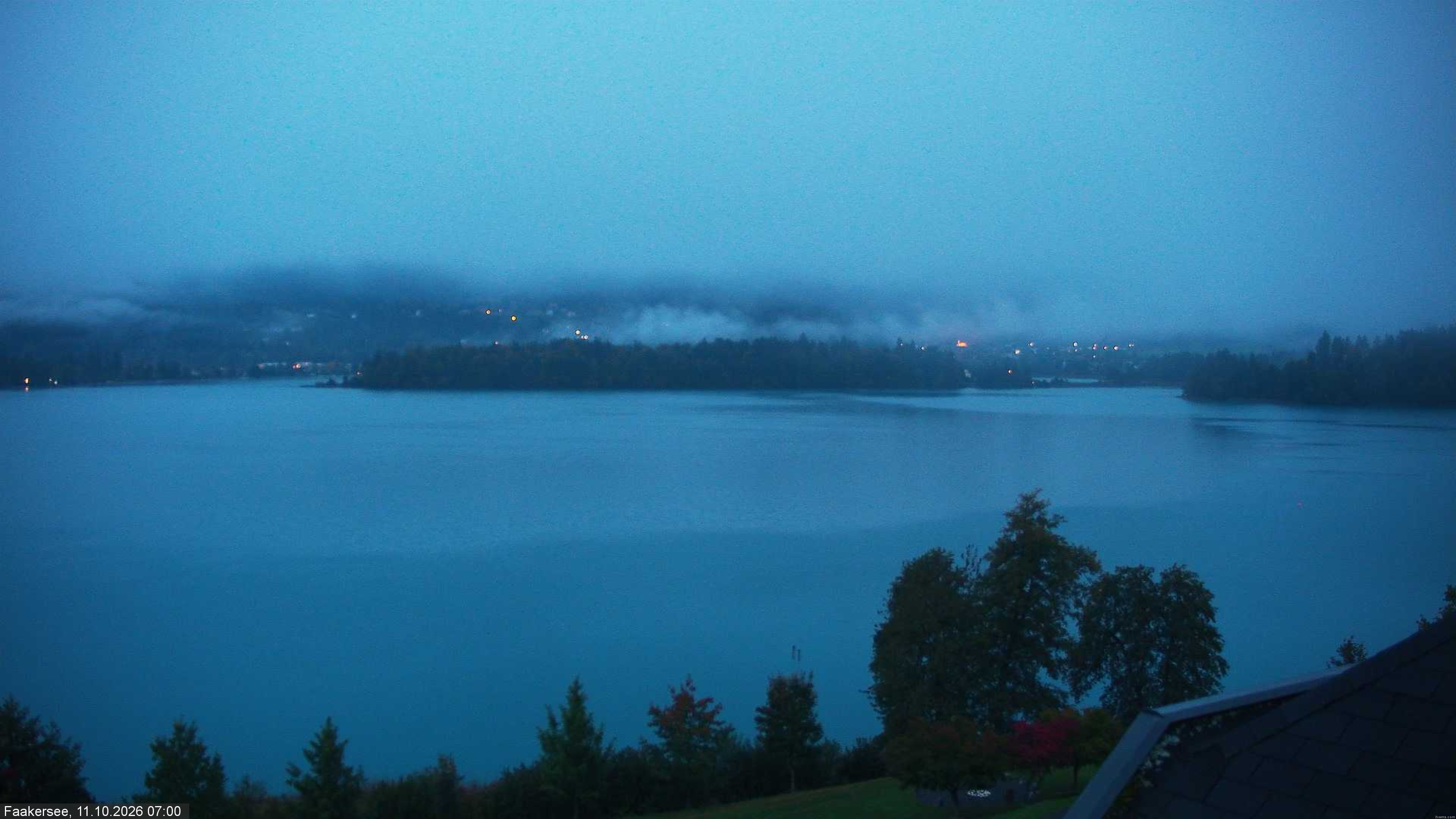 Archived image Webcam Faaker See lake, near Villach