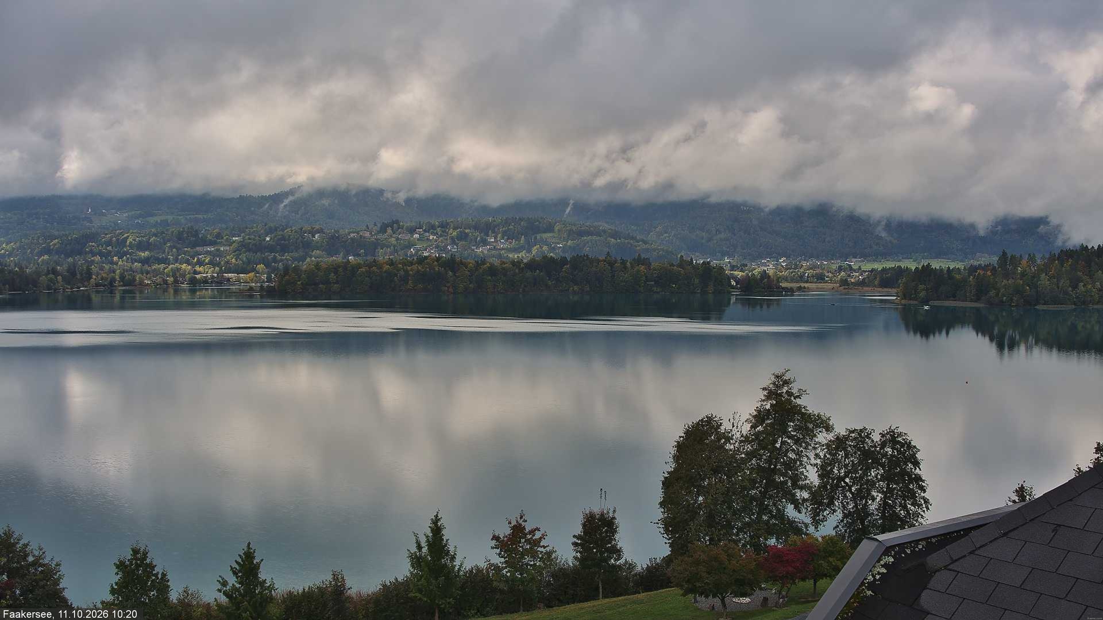 Archived image Webcam Faaker See lake, near Villach