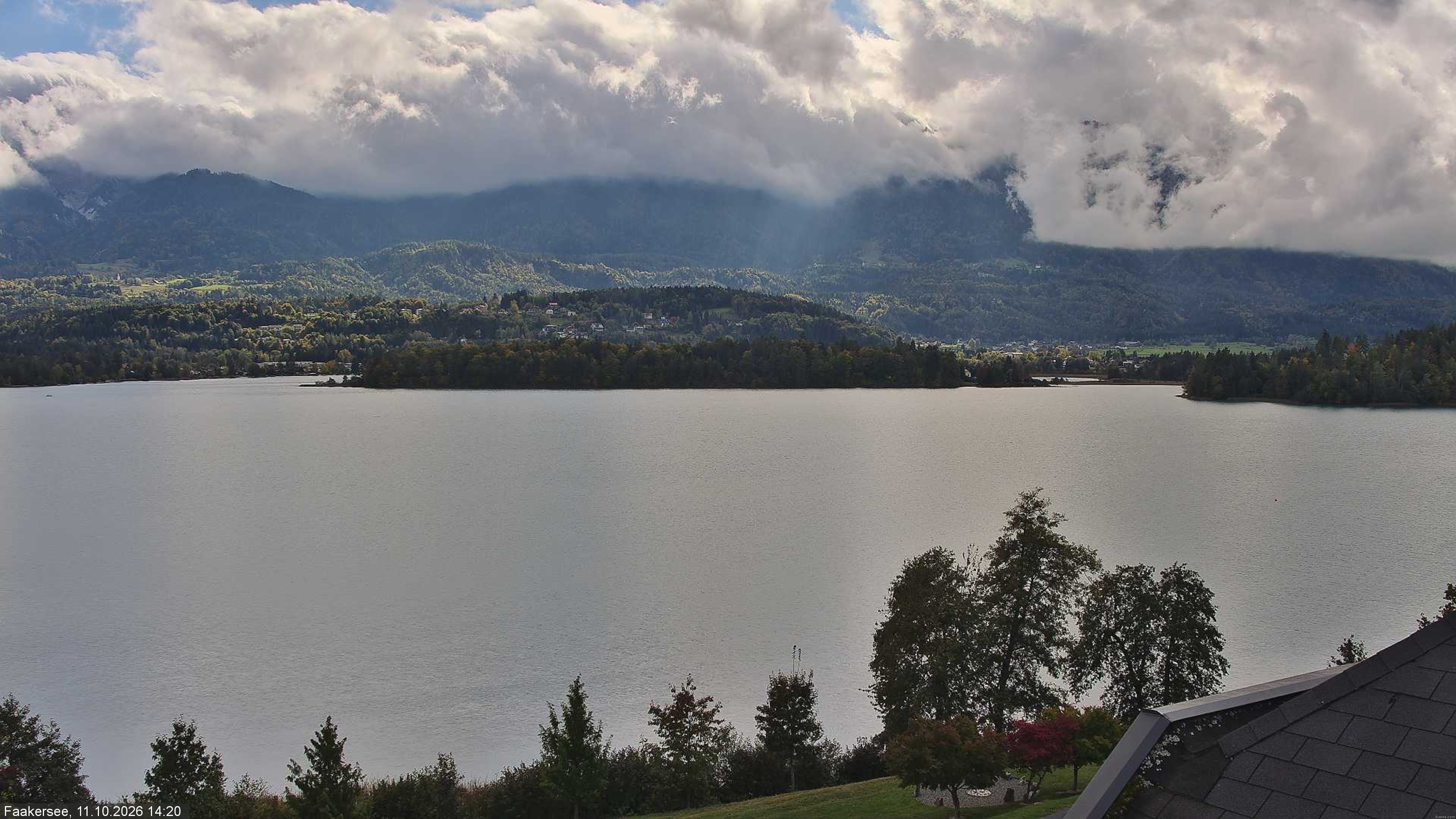 Archived image Webcam Faaker See lake, near Villach