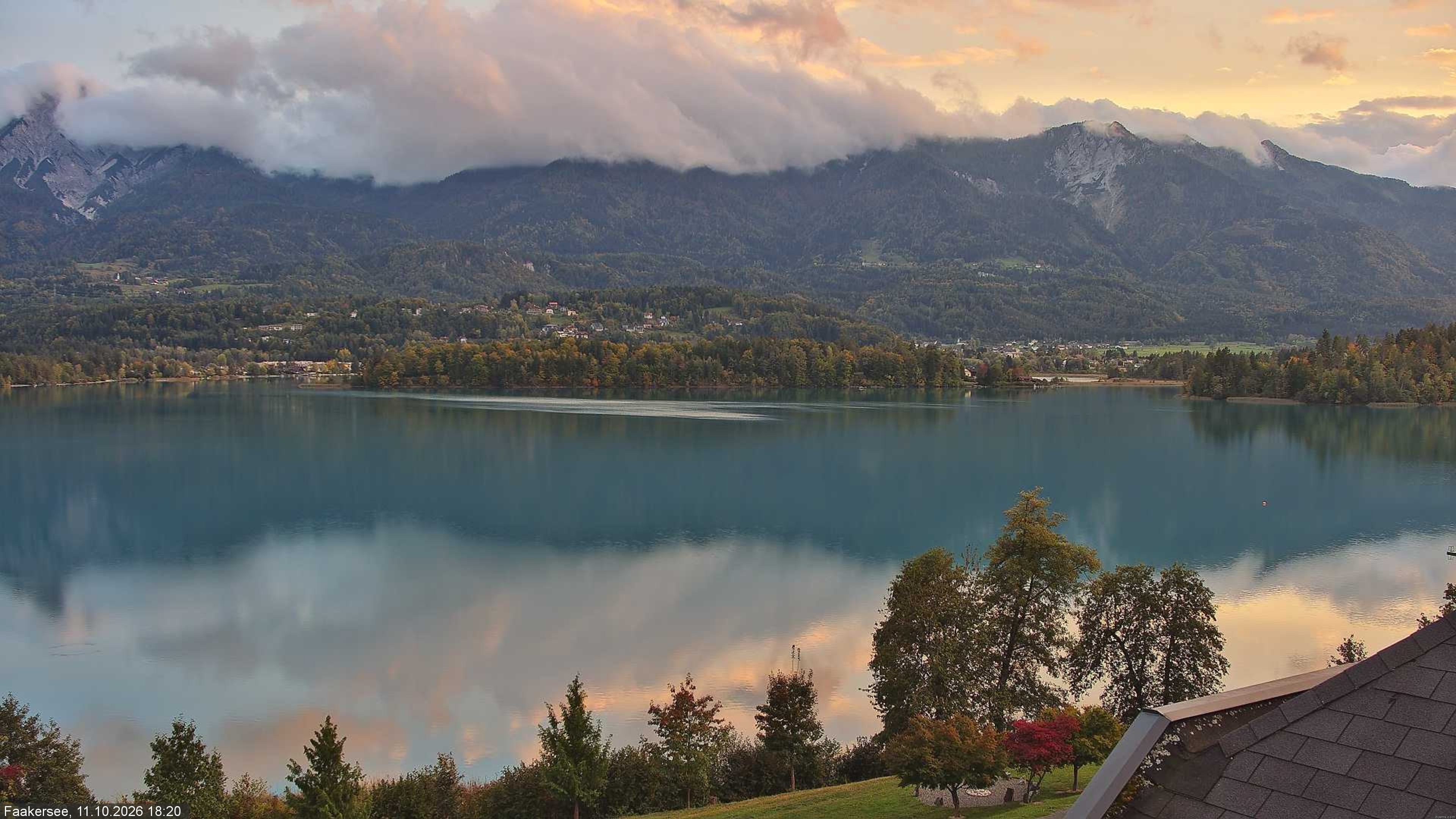 Archived image Webcam Faaker See lake, near Villach