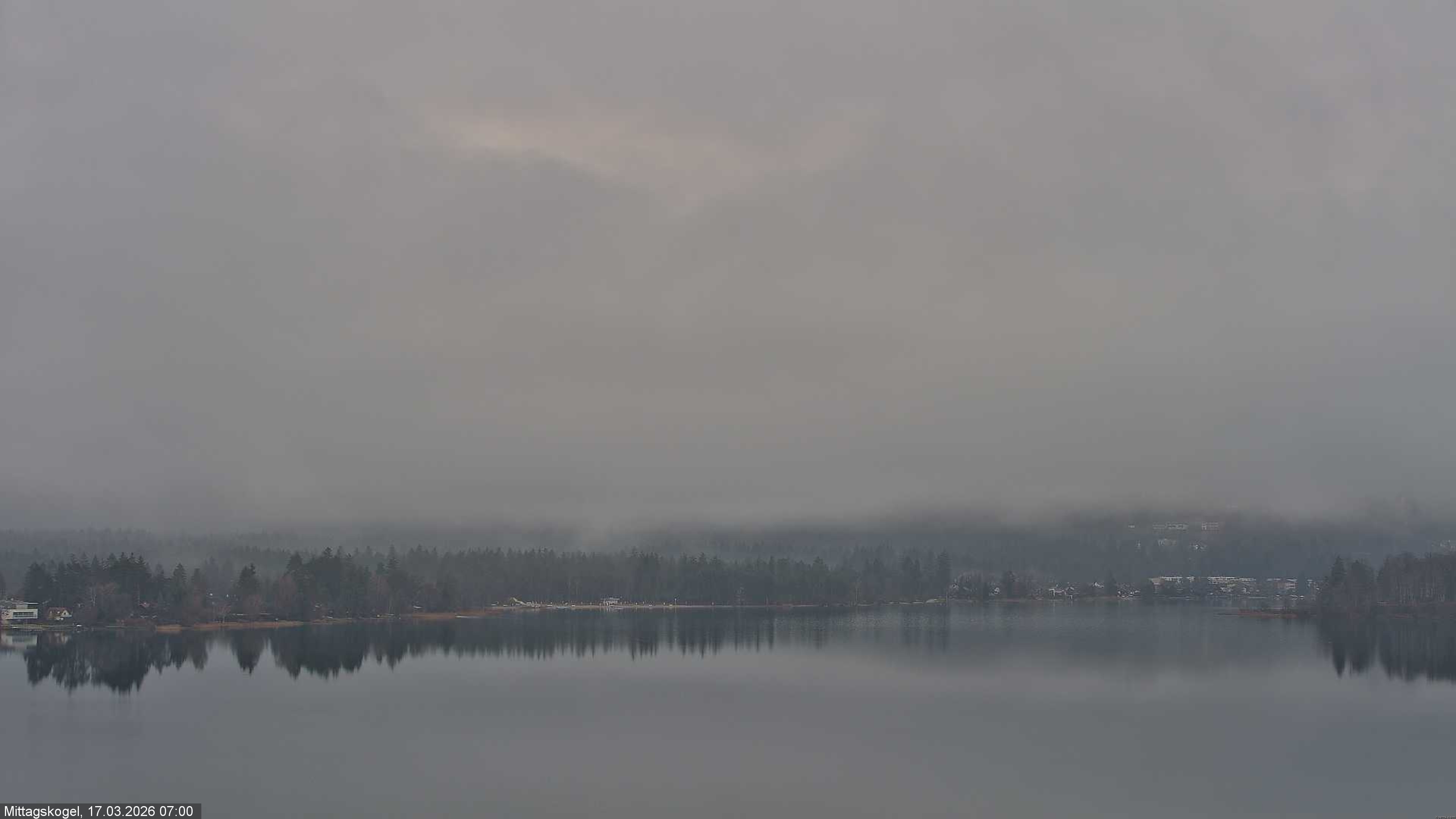 Archiv Foto Webcam Faaker See, Blickrichtung Mittagskogel