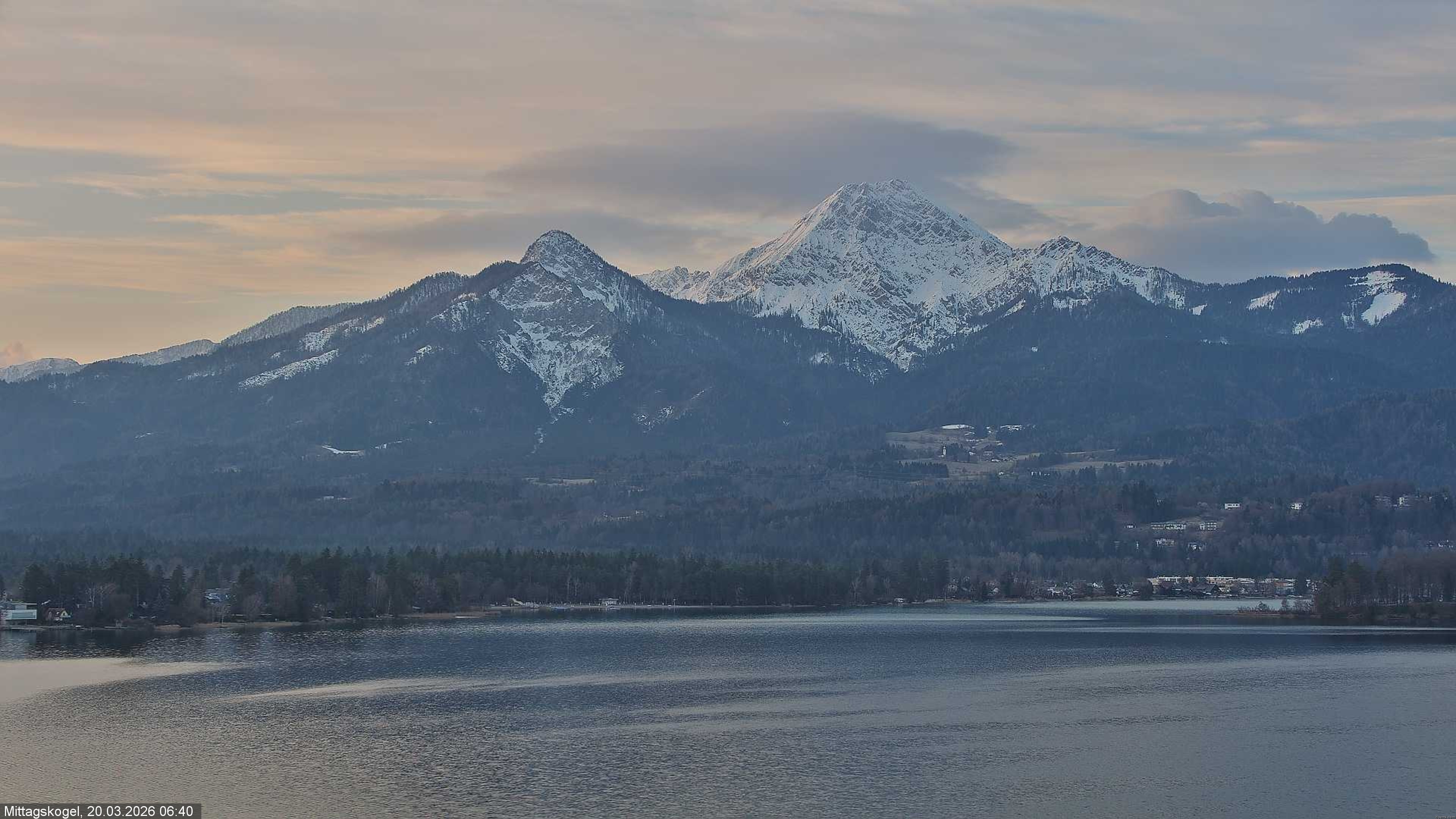 Archived image Webcam Mittagskogel mountain, Faaker See lake