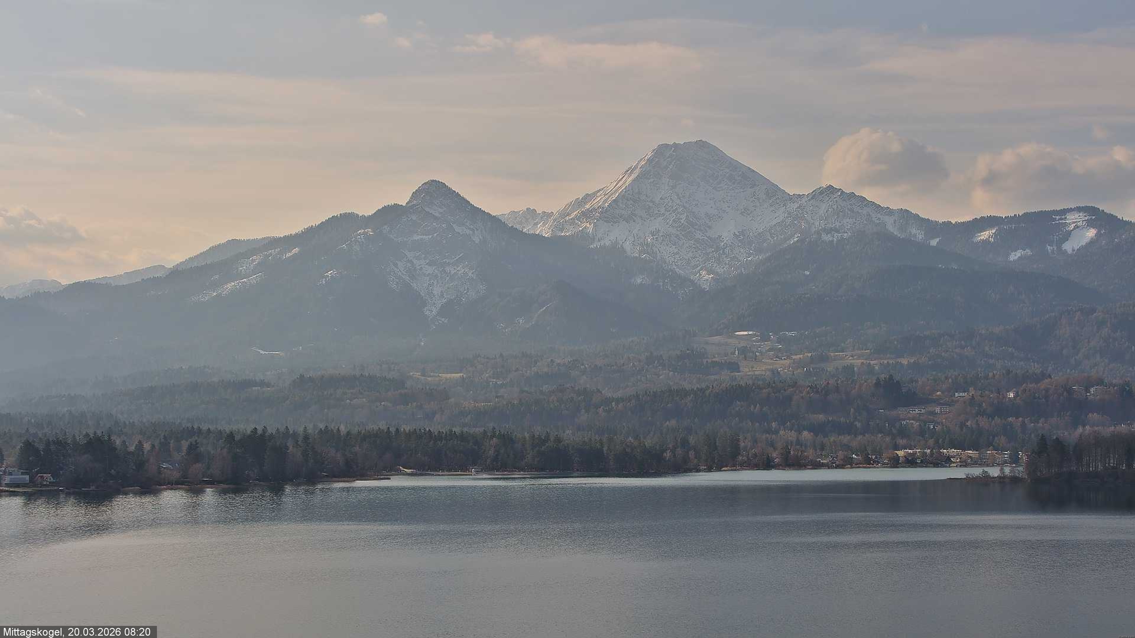 Archived image Webcam Mittagskogel mountain, Faaker See lake