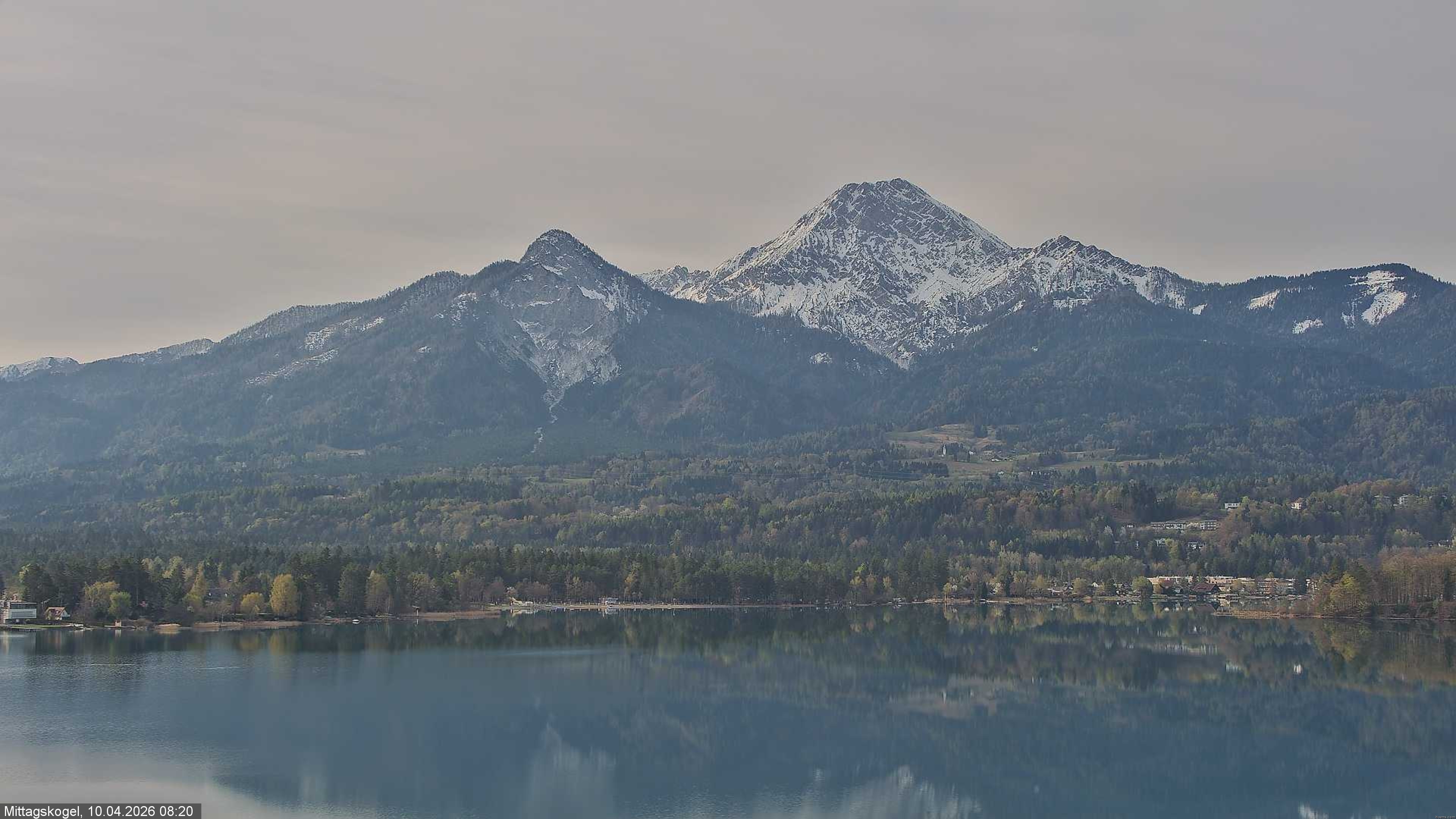 Archiv Foto Webcam Faaker See, Blickrichtung Mittagskogel