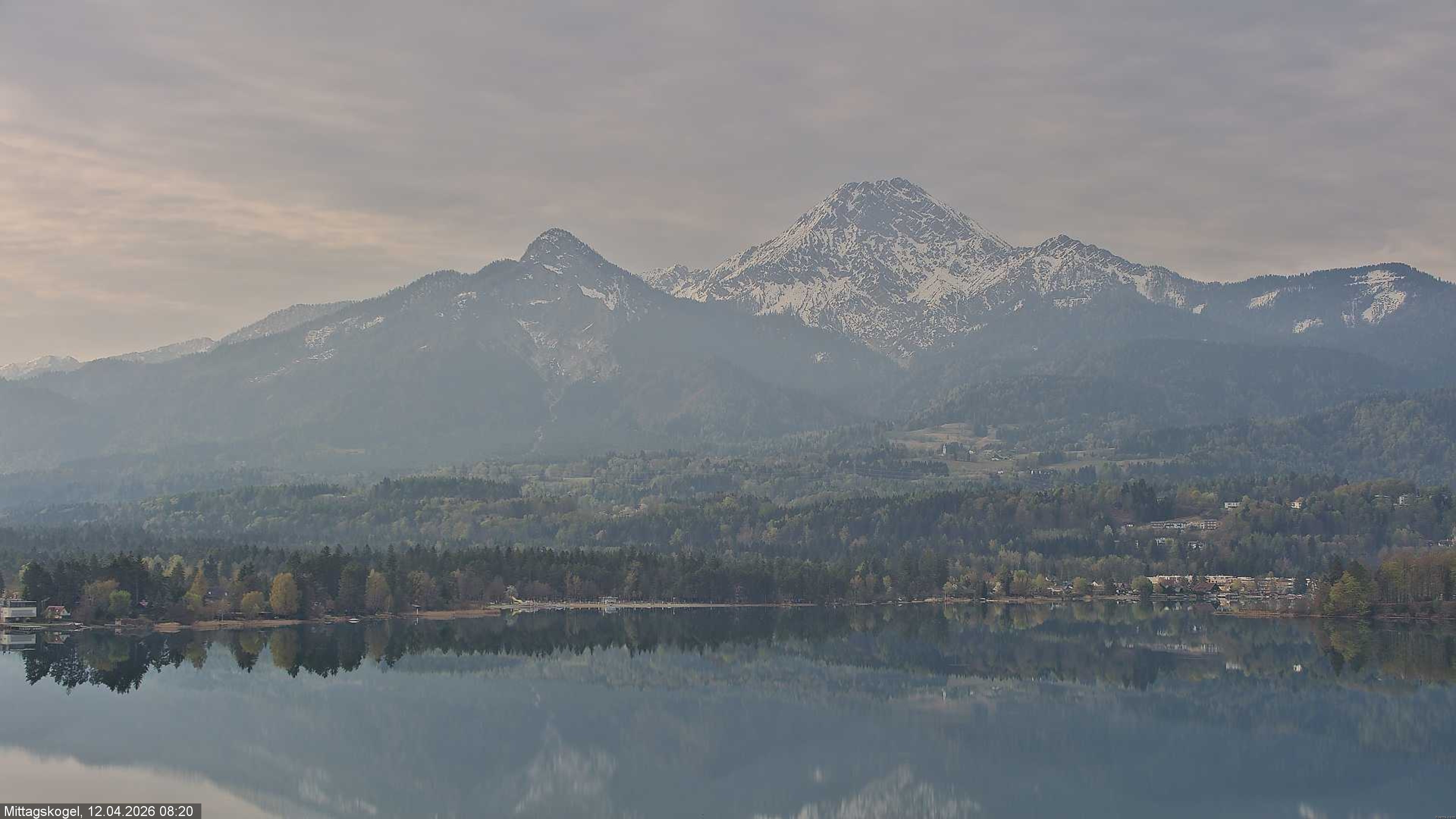 Archiv Foto Webcam Faaker See, Blickrichtung Mittagskogel